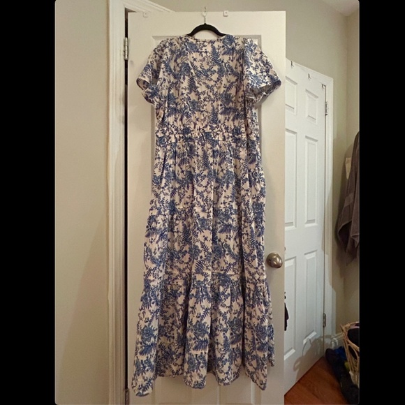 Anthropologie Somerset Maxi Dress - Blue & White - Size 2X - Picture 4 of 5